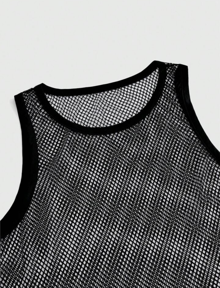 Men's Fashion Street Mesh Loose Tank Top